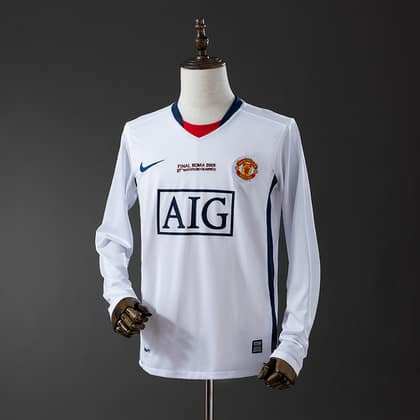Manchester United Retro Visitante 08/09 Champions League Manga larga