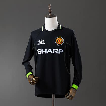 Manchester United Retro Visitante 98/99 Champions League Manga larga