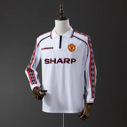 Manchester United Retro 98/99 Manga larga (Blanca)