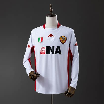 AS Roma Retro Visitante 01/02 Manga larga