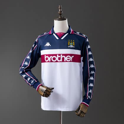 Manchester City Retro Visitante 97/98 Manga larga