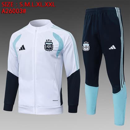 Chándal Argentina 26/27 blanco · cremallera entera (modelo 2)