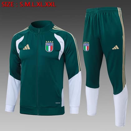 Chándal Italia 26/27 verde oscuro · cremallera entera