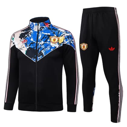 Chándal Manchester United 26/27 negro · cremallera entera (modelo 4)