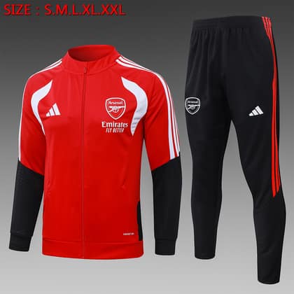 Chándal Arsenal 26/27 rojo · cremallera entera (modelo 2)
