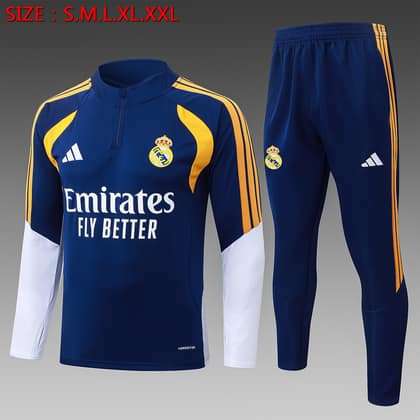 Chándal Real Madrid 26/27 azul · media cremallera