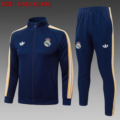 Chándal Real Madrid 26/27 azul oscuro · cremallera entera