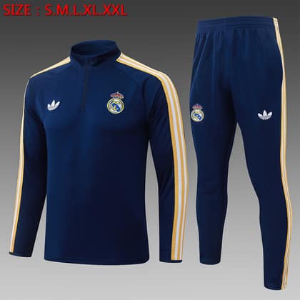 Chándal Real Madrid 26/27 azul oscuro · media cremallera
