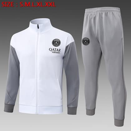 Chándal PSG 26/27 blanco · cremallera entera (modelo 2)
