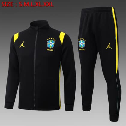 Chándal Brasil 26/27 negro · cremallera entera (modelo 2)