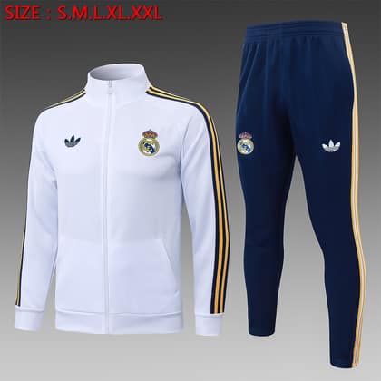Chándal Real Madrid 26/27 blanco · cremallera entera (modelo 5)