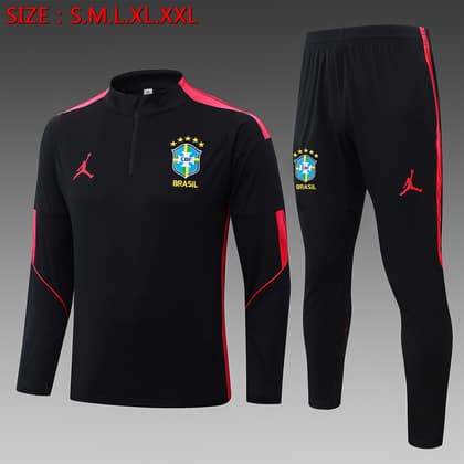 Chándal Brasil 26/27 negro · media cremallera (modelo 2)