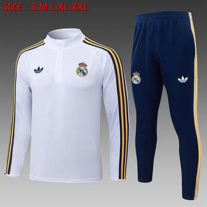 Chándal Real Madrid 26/27 blanco · media cremallera (modelo 2)