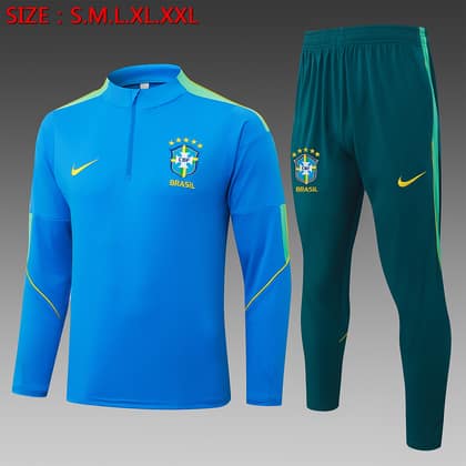 Chándal Brasil 26/27 azul claro · media cremallera