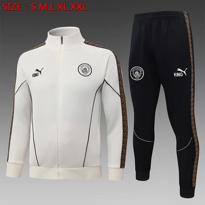 Chándal Manchester City 26/27 beige · cremallera entera