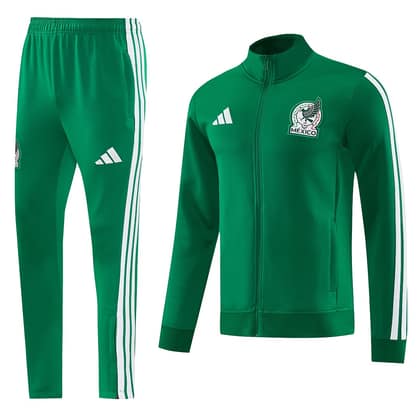 Chándal México 26/27 verde · cremallera entera (diseño 2)