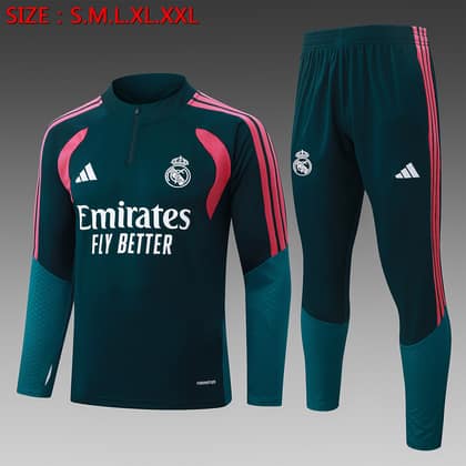 Chándal Real Madrid 26/27 verde oscuro · media cremallera