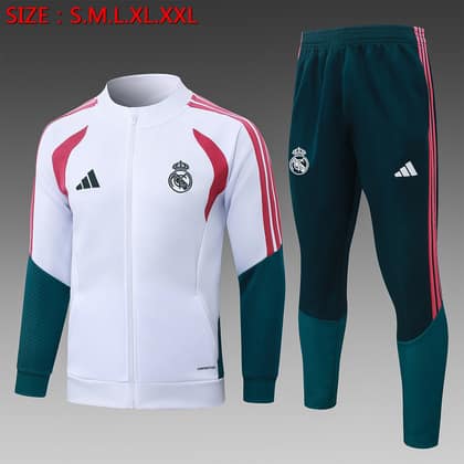 Chándal Real Madrid 26/27 blanco · cremallera entera (modelo 4)