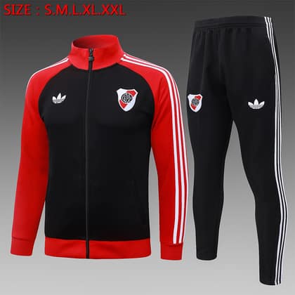 Chándal River Plate 26/27 negro · cremallera entera