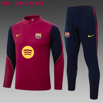 Chándal FC Barcelona 26/27 granate · media cremallera