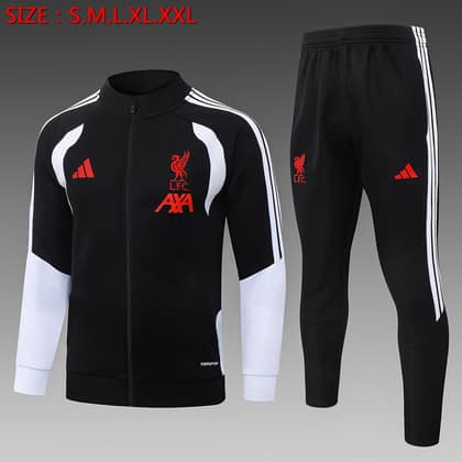Chándal Liverpool 26/27 negro · cremallera entera