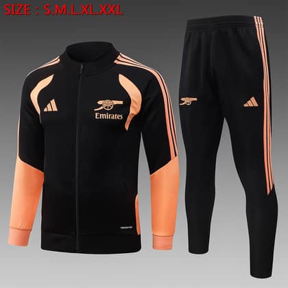 Chándal Arsenal 26/27 negro · cremallera entera (modelo 2)