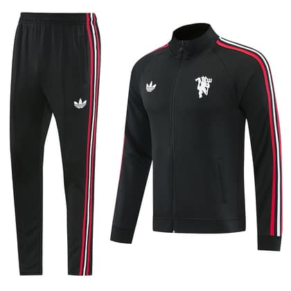 Chándal Manchester United 26/27 negro · cremallera entera (diseño 5)