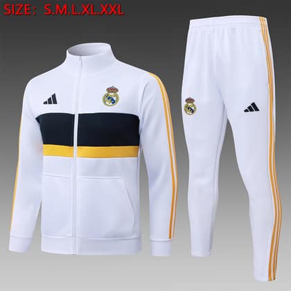 Chándal Real Madrid 26/27 blanco · cremallera entera (modelo 3)