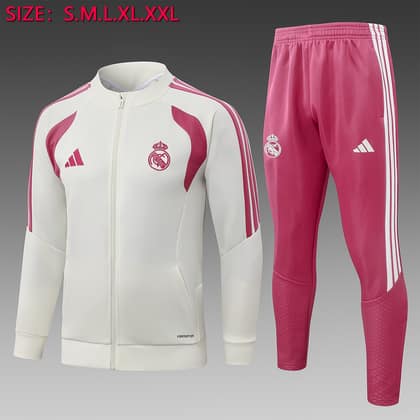 Chándal Real Madrid 26/27 beige · cremallera entera (modelo 2)