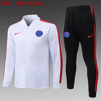 Chándal PSG 26/27 blanco · cremallera entera