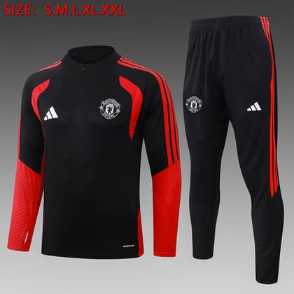 Chándal Manchester United 26/27 negro · media cremallera
