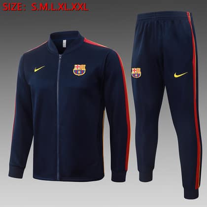 Chándal FC Barcelona 26/27 azul marino · cremallera entera
