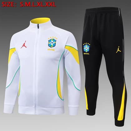 Chándal Brasil 26/27 blanco · cremallera entera