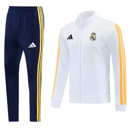 Chándal Real Madrid 26/27 blanco · cremallera entera (diseño 1)