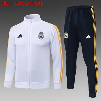 Chándal Real Madrid 26/27 blanco · cremallera entera (modelo 2)