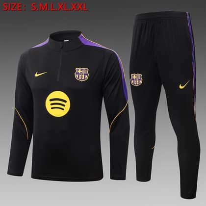 Chándal FC Barcelona 26/27 negro · media cremallera