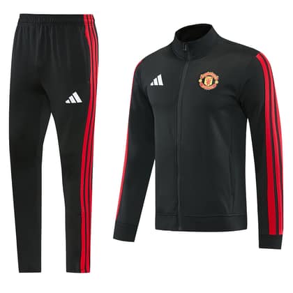 Chándal Manchester United 26/27 negro · cremallera entera (diseño 1)