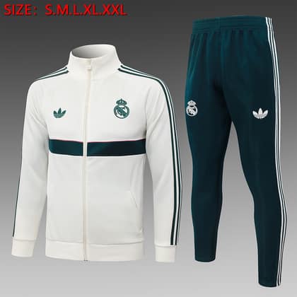 Chándal Real Madrid 26/27 beige · cremallera entera