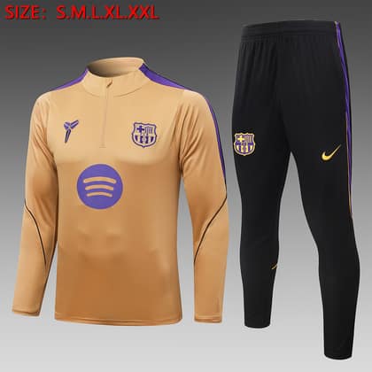Chándal FC Barcelona 26/27 mostaza · media cremallera