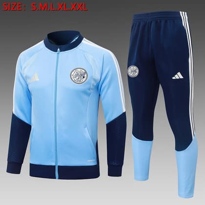 Chándal Ajax 26/27 azul claro · cremallera entera