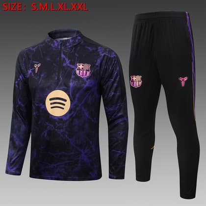 Chándal FC Barcelona 26/27 negro y morado · media cremallera