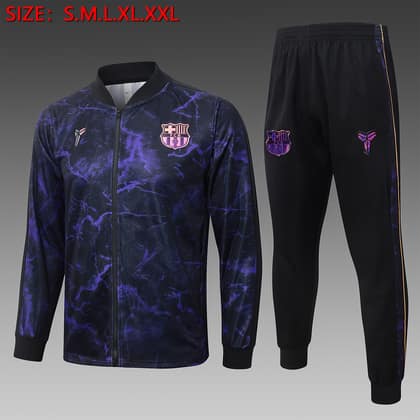 Chándal FC Barcelona 26/27 negro y morado · cremallera entera