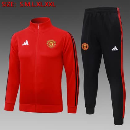 Chándal Manchester United 26/27 rojo · cremallera entera (modelo 2)