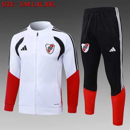 Chándal River Plate 26/27 blanco · cremallera entera (modelo 2)