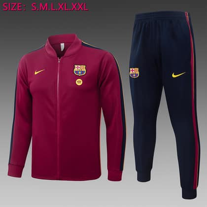Chándal FC Barcelona 26/27 granate · cremallera entera (modelo 2)