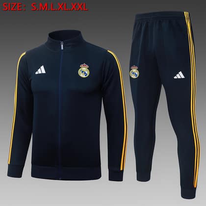 Chándal Real Madrid 26/27 azul marino · cremallera entera