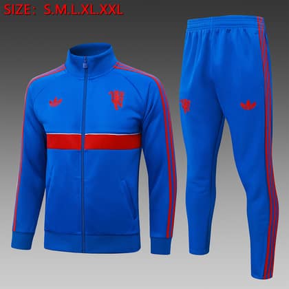 Chándal Manchester United 26/27 azul celeste · cremallera entera (modelo 3)