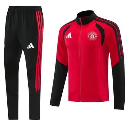 Chándal Manchester United 26/27 rojo · cremallera entera (diseño 2)