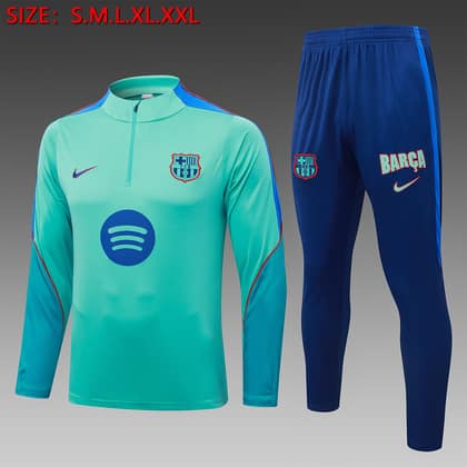Chándal FC Barcelona 26/27 verde claro · media cremallera
