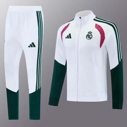 Chándal Real Madrid 26/27 blanco · cremallera entera (diseño 2)
